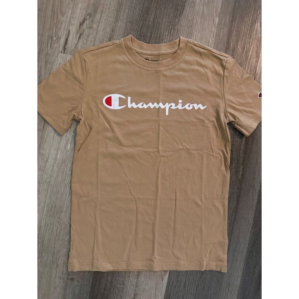 Champion Tan Short sleeve t-shirt size youth small (8)